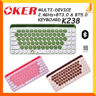 OKER MULTI-DEVICE 2.4GHz+BT3.0 &amp; BT5.0 KEYBOARD K238