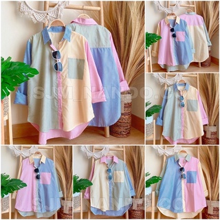 NANDO KEMEJA SUZY WARNA WARNI BAHAN KATUN POPLIN IMPORT PREMIUM LENGAN PANJANG 066