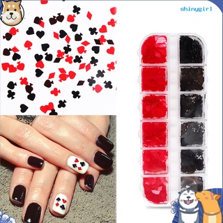 Sg-- สติ๊กเกอร์ตกแต่งเล็บ 3D Diy 1 กล่อง