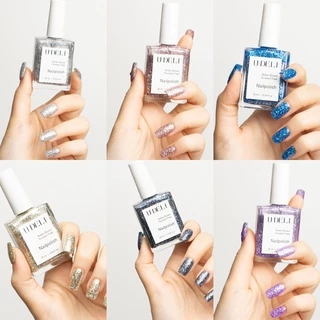 สีทาเล็บกึ่งเจล (ไม่อบ) U-DELI Vegan Glitter กลิตเตอร์ 16ml กลิตเตอร์เม็ดใหญ่ผสมเม็ดเล็ก Group