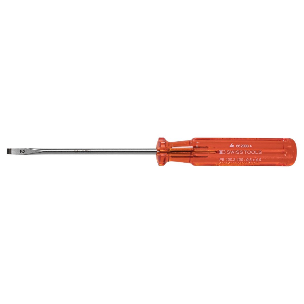 PB SWISS TOOLS FLAT SCREWDRIVER 4MM CLASSIC HANDLE