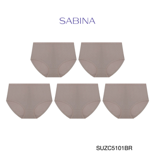 Sabina ซาบีน่า กางเกงชั้นใน (Set 5 ชิ้น) (High Waist) รุ่น Panty Zone รหัส SUZC5101BR สีน้ำตาล