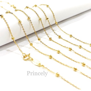 Princely Necklace สร้อยคอทองคำแท้ 18K รุ่น Ball Chain