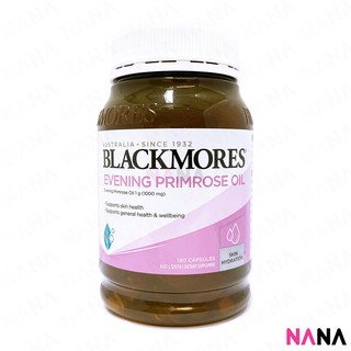 Blackmores Evening Primrose Oil 1000mg 190 Capsules น้ำมัน อีฟนิ่ง พริมโรส 1000มิลลิกรัม 190 แคปซูล (หมดอายุ:06 2025)