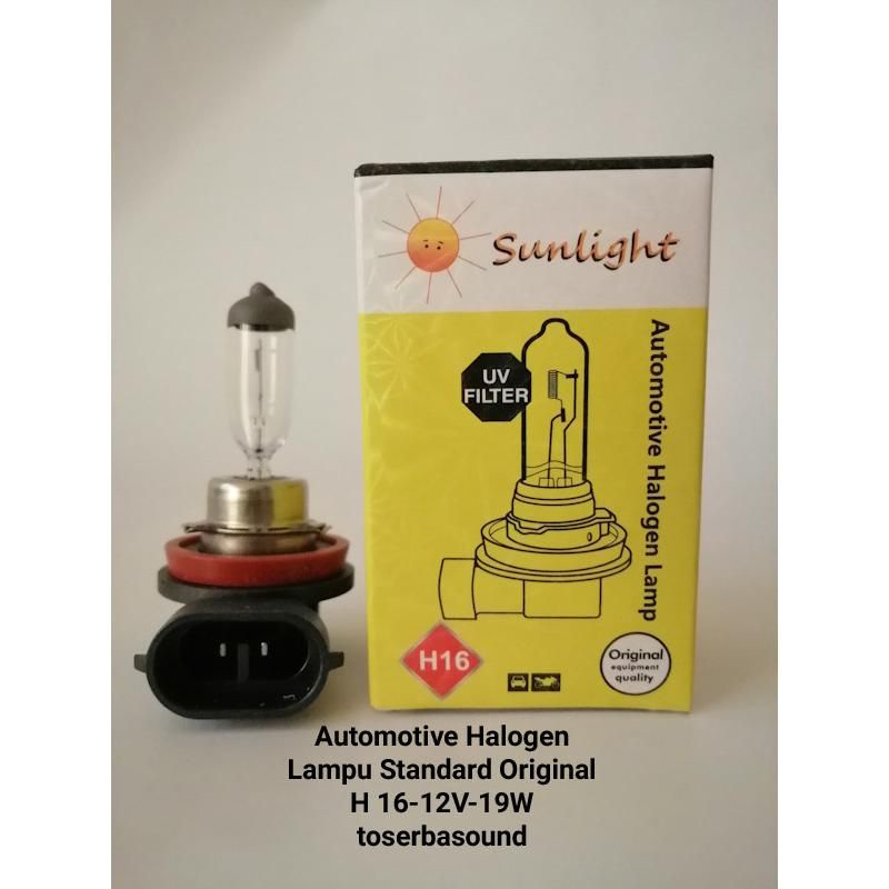 หลอดไฟฮาโลเจนมาตรฐาน H 16 12V 19W ดั้งเดิม