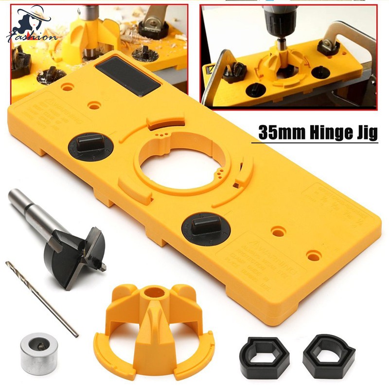 Ff 35mm Hinge Boring Jig Drill Guide Set Door Hole Template Kit