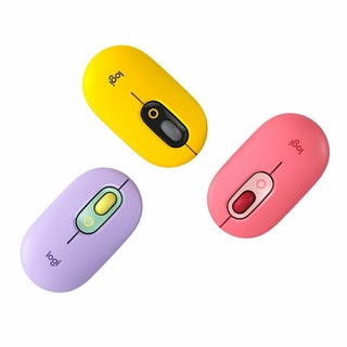 𓊆 ส่งไวทันใจ สีน่ารักตะมุตะมิพร้อมส่งจ้า💖😋 𓊇Logitech POP Mouse with Emoji เมาส์ไร้สาย