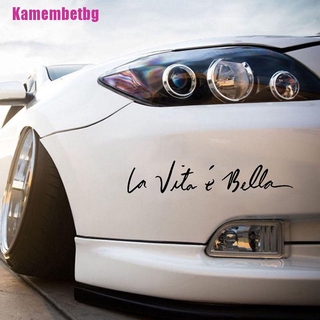 [Kamembetbg] สติกเกอร์แฟชั่น ลายคําคม La Vita e สําหรับติดตกแต่งรถยนต์