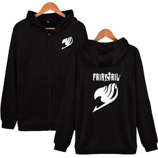 Fairy Tail การ์ตูนคลุมด้วยผ้าเสื้อผู้ชายซิป Hoodies คลาสสิกญี่ปุ่นอะนิเมะเสื้อเสื้อกันหนาวหมวกเสื้อผ้า