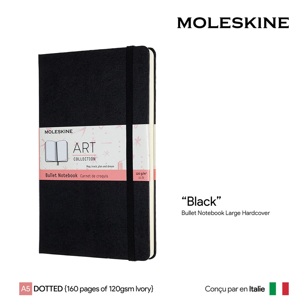 Moleskine Bullet Journal (A5) (Black) สมุดโน๊ต Moleskine รุ่น Bullet