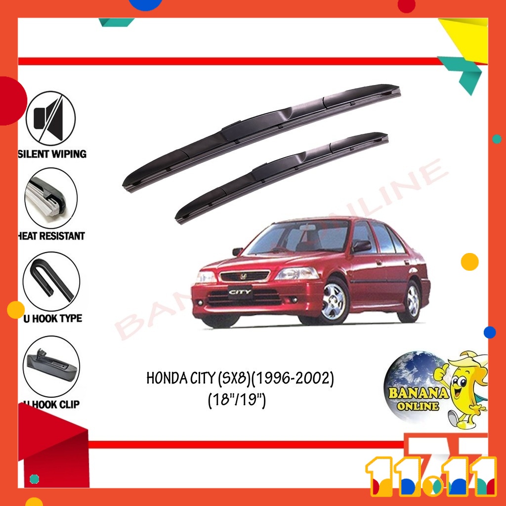 GOGOGCAR F920 ที่ปัดน้ําฝนซิลิโคนHigh Quality- Honda City (SX8)(1996-2002) 18"/19"