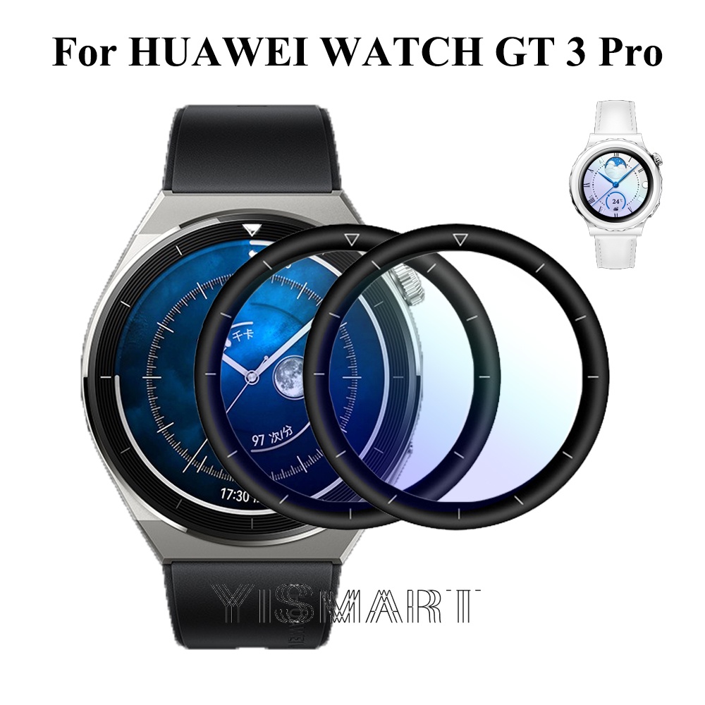 ฟิล์มกันรอยหน้าจอ 3D แบบโค้ง อุปกรณ์เสริม สําหรับ Huawei Watch GT 3 pro 43 มม. 46 มม. Huawei GT3 pro