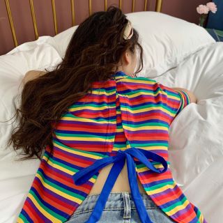 8.8 ✅พร้อมส่ง✅🌈 Rainbow T-Shirt ⁣🌈