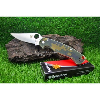 มีดพก มีดพับ มีเดินป่า Spyderco รุ่น  FA35 ด้ามจับ G10