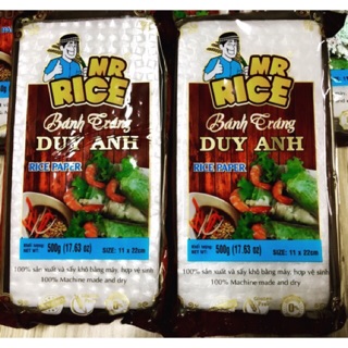 ใบเมี่ยงญวน แป้งสลัดโรล แผ่นแป้งเวียดนาม ตรา Mr.Rice ขนาด 11x22 cm. 500 g.