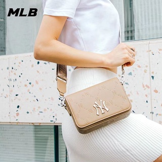 MLB (พร้อมส่ง) กระเป๋าMLB MONOGRAM DIA EMBO MINI CROSS BAG กระเป๋าสะพายข้าง กระเป๋าNY ของแท้💯%