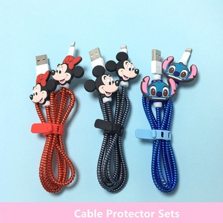 ชุดตัวถนอมสายชาร์จ USB ลายการ์ตูน สําหรับตกแต่ง