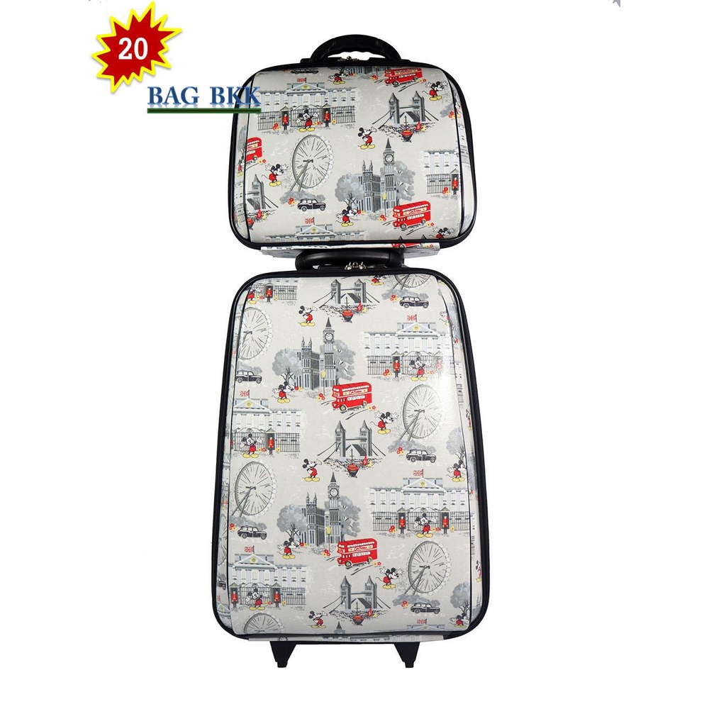 BAG BKK Luggage Wheal กระเป๋าเดินทางล้อลาก European fashion ระบบรหัสล๊อค เซ็ทคู่ ขนาด 20 นิ้ว/14 นิ้ว Code F7719-20fashi