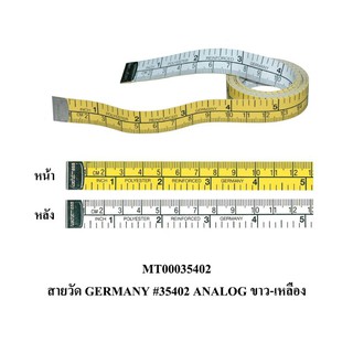 สายวัด Hoechstmass Germany ขาว/เหลือง #39402 กว้าง 18mm  #35402 กว้าง 15mm