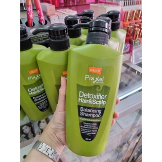 Lolane Detoxifier shampoo 500ml แชมพุดีท้อกซเส้นผมและหนังศรีษะทำความสะอาดเส้นผม จากโครจรดปลาย