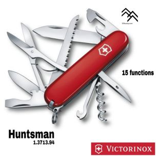 มีดSwissแท้ รุ่นHuntsman มีดพกพาขนาดกลางสำหรับพรานป่ามืออาชีพ ของแท้จากสวิส