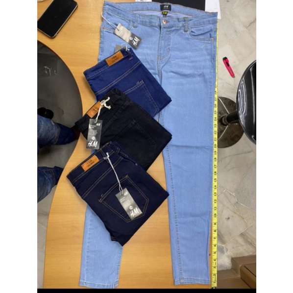 บุรุษผอมสลิมฟิต Super stecher jeans Pant harga เสนอ