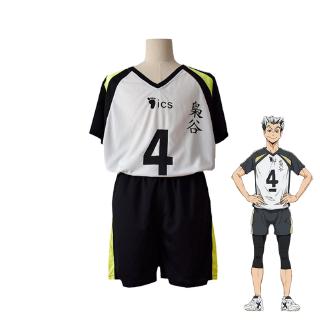 Haikyuu Akaashi Keiji Cosplay Costume Jersey Uniform T-shirt Shorts