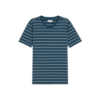 AIIZ  (เอ ทู แซด) - เสื้อยืดคอวี ลายทาง  Striped V-Neck T-shirts