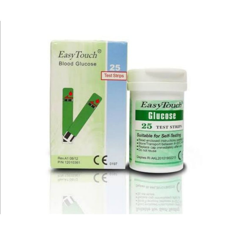 แผ่นตรวจน้ำตาล​Easy Touch   กล่อง25ชิ้น​EXP2026-05-21