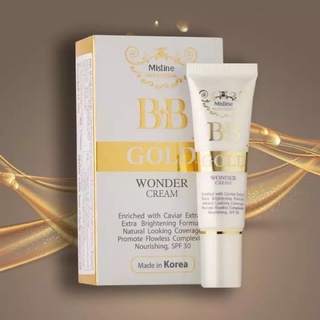 ‼️ของแท้✅มิสทีนบีบี โกล์ด วันเดอร์ครีม ครีมหน้าเนียน มิสทีน BB GOLD WONDER CREAM SPF 30 หมดอายุปี2024