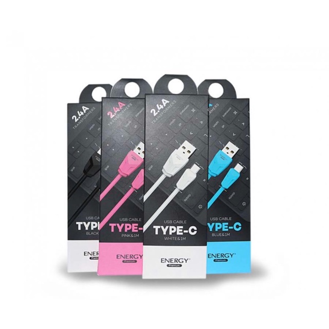 สายชาร์จ Type C energy 2.4A ชาร์จไว