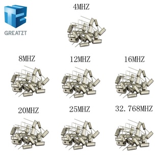 Hc 49s Crystal Oscillator อิเล็กทรอนิกส์ชุด Resonator เซรามิคควอตซ์ Resonator Hc 49 Dip 7 X 5pcs 32.768k 4 8 12 16 20 25