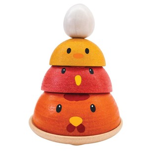 PlanToys 5695 Chicken Nesting ของเล่นไม้ไก่เรียงซ้อน