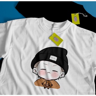 เสื้อยืดคอกลมเสื้อเชิ้ต พิมพ์ลายตัวอักษร K-pop BTS sugaS-4XL