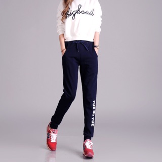 TJ กางเกงวอร์ม เอวจั๊ม ลาย YUE BU YUE รหัสสินค้า 003526