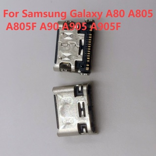 อะไหล่ซ็อกเก็ตชาร์จ USB แบบเปลี่ยน สําหรับ Samsung Galaxy A80 A805 A805F A90 A905 A905F 5-30 ชิ้น