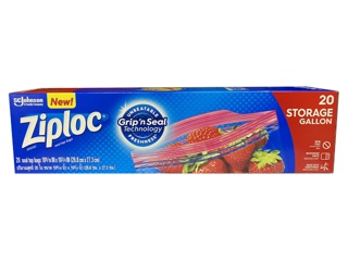 Ziploc ซิปล็อคถุง 26.8 x 27.3 cm.(20 ใบ)