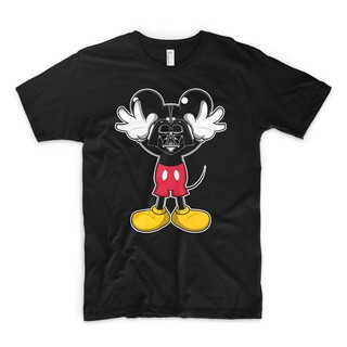 เสื้อยืดพิมพ์ลายเสื้อยืด พิมพ์ลาย Disney Star Wars Darth Mickey Mouse Lord Vader Walt สําหรับผู้ชาย