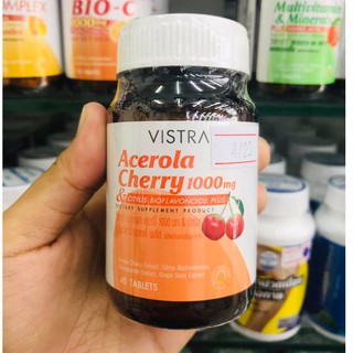 VISTRA Acerola Cherry 1000mg. PLUS Citrus Bioflavonoide วิสทร้า อะเซโรลา เชอร์รี่ 1000มก.&amp;ซิตรัส ไบโอฟลาโวนอยด์ พลัส