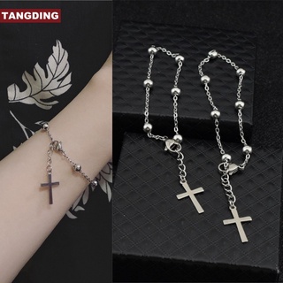 【Cod Tangding】สร้อยข้อมือลูกปัดกลมคลาสสิกสไตล์เกาหลีสําหรับผู้ชายและผู้หญิง