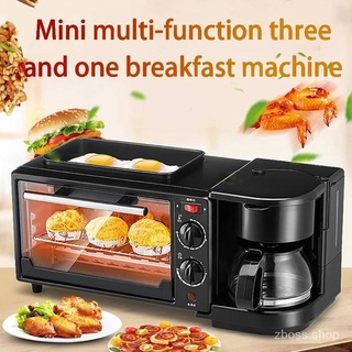 เครื่องทำอาหาร 3in1  เตาอบอเนกประสงค์  ชงกาแฟ กระทะทอด Breakfast Maker เครื่องทำอาหารเช้า ความจุ 9 ลิตร