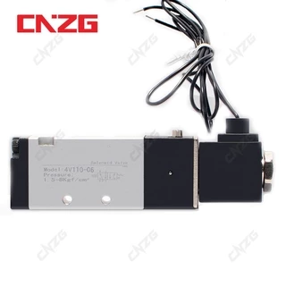 วาล์วอากาศโซลินอยด์นิวเมติก 4V110-06 5 ทาง 2 ตําแหน่ง 1/8 นิ้ว BSPT AC220V AC110V DC24V DC12V