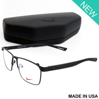 Nike แว่นตา รุ่น 4331 C-1 สีดำ กรอบเต็ม ขาข้อต่อ วัสดุ สแตนเลส สตีล Eyewear Top Glasses Made in USA