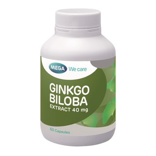 Mega We Care Ginkgo Biloba 60 Cap สารสกัดจากใบแปะก๊วย 60 เม็ด [14705]