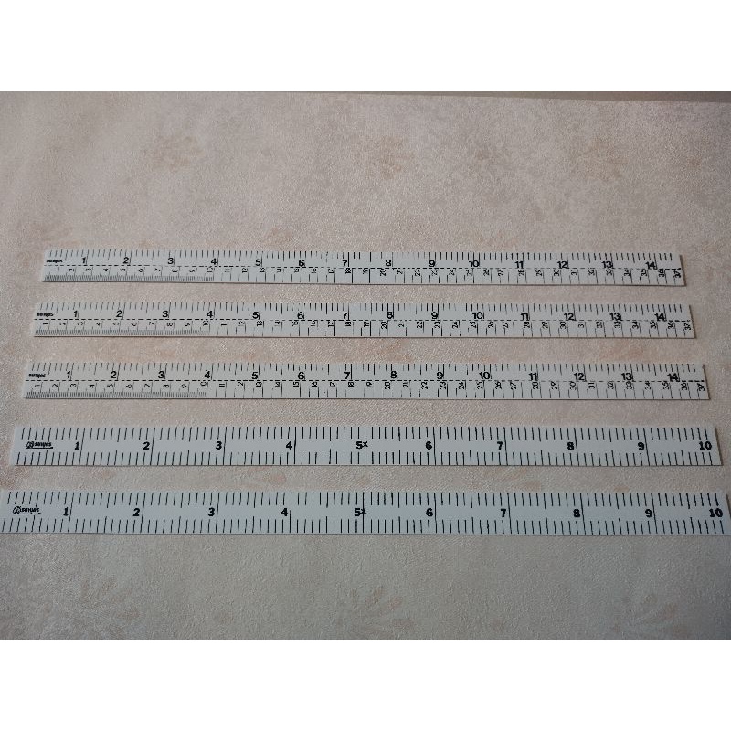 ไม้บรรทัด ไม้บรรทัดพลาสติก  (สีขาว) ความยาว14นิ้ว,37ซม. - รูปที่ 2