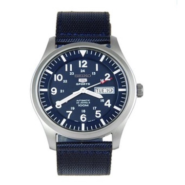 🔥ลดเพิ่ม 330 ใส่โค้ด INCZ8H3🔥 Seiko 5 Sports Men Automatic นาฬิกาข้อมือผู้ชาย สีน้ำเงิน สายผ้า รุ่น SNZG11K1
