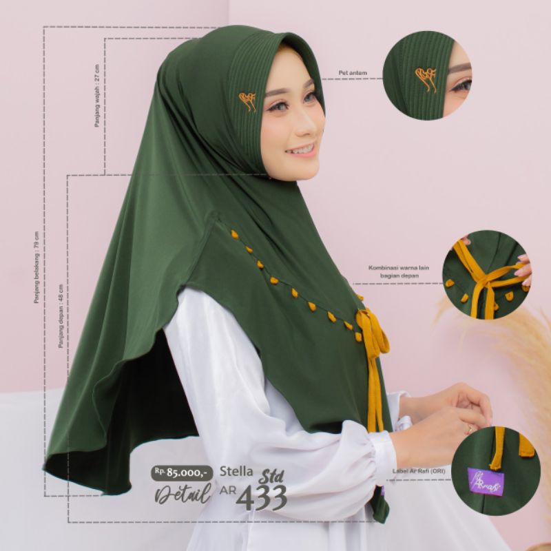 Hijab ArRafi Couple Mom & Kids รหัส AR 433 STD