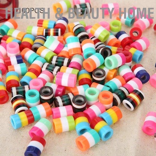 Health &amp; beauty Home 100pcs Colorful Resin Hair Braid Beads Rings Cuff  Beauty Decoration Tools Accessories