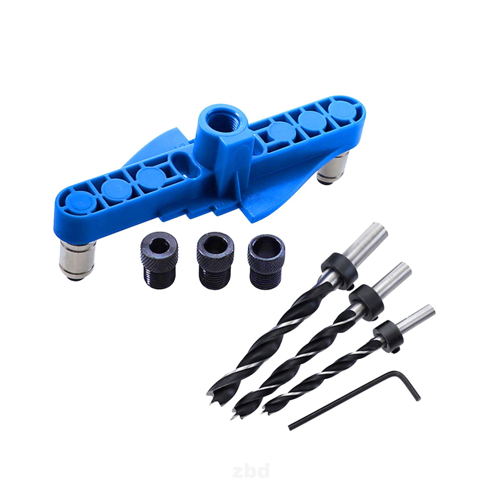 ชุดเครื่องมือสว่านเจาะไม้ 8 ชิ้นพร้อมกลาง Scriber Dowel Jig Set zbd1.th ThaiPick