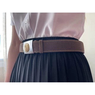 (พร้อมส่ง) เข็มขัดนิสิต เข็มขัดนักศึกษา ผู้หญิง หนังสักหลาด คุณภาพดี 4 เฉดสี ยาว 38"- 60"